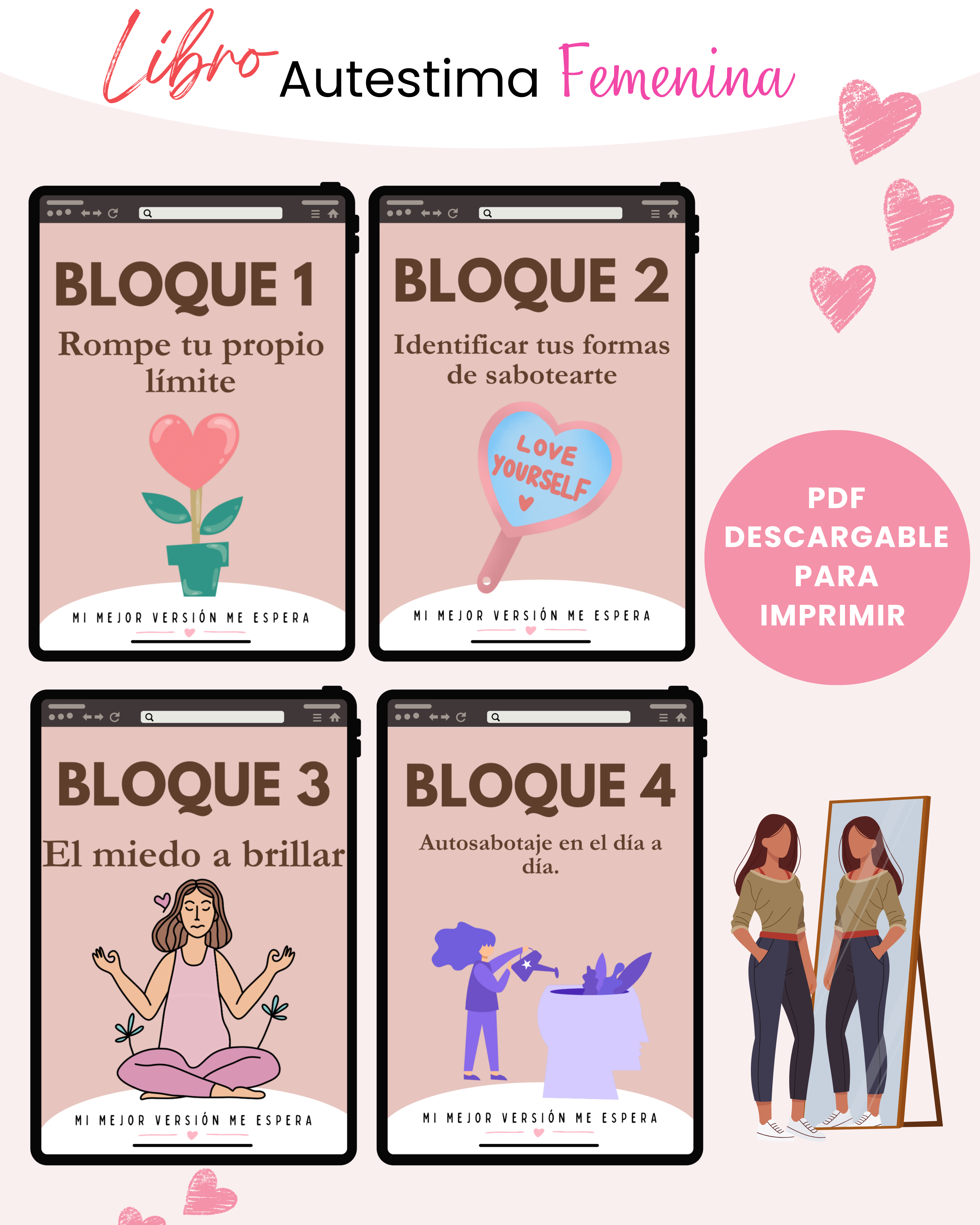 Renace: Kit de Autoestima Femenina + Agenda para Manifestar