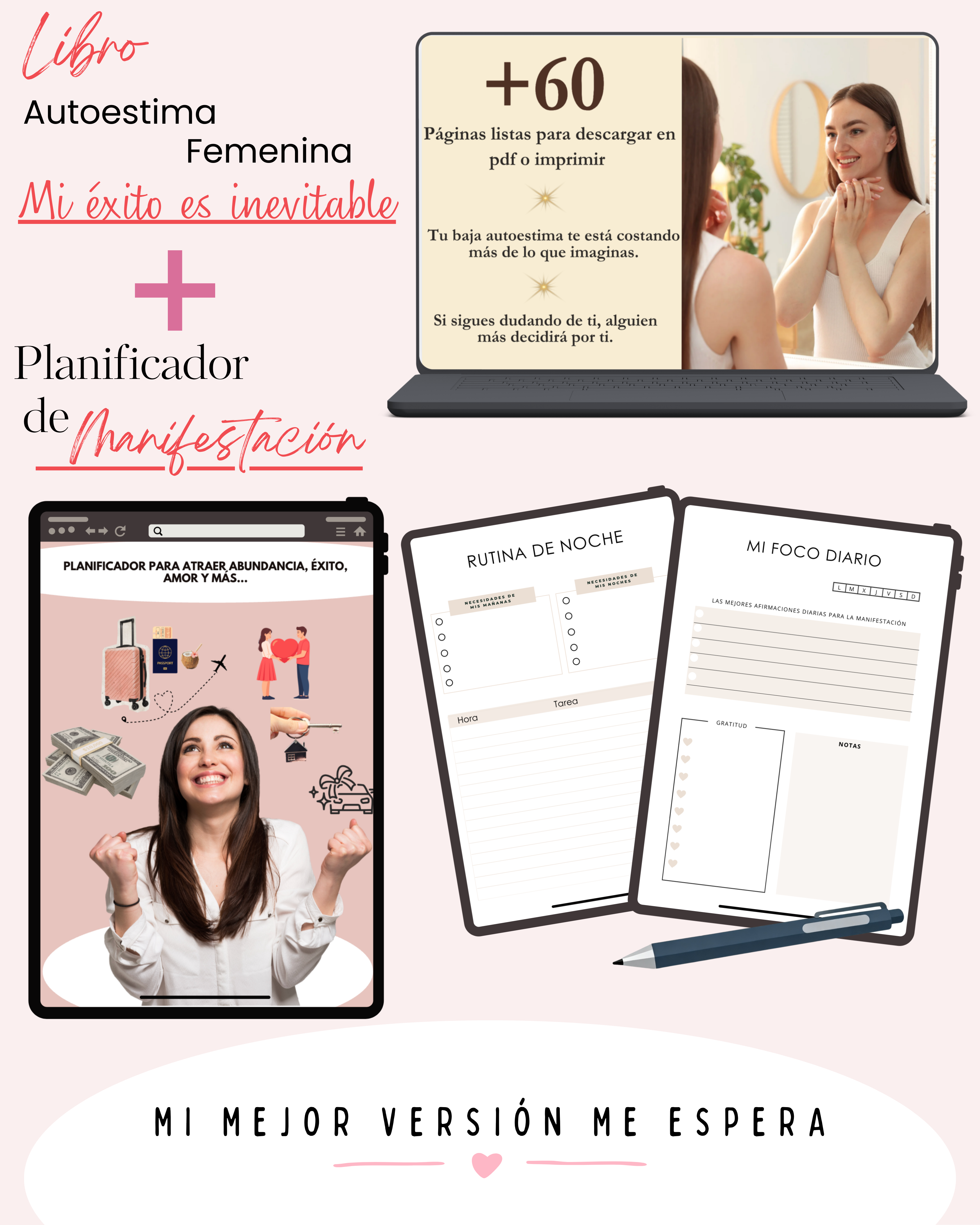 Renace: Kit de Autoestima Femenina + Agenda para Manifestar